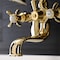 Kingston Brass KS246PB Wall Mount Clawfoot Tub Faucet with Hand Shower, Polished Brass KS246PB - alternate 5